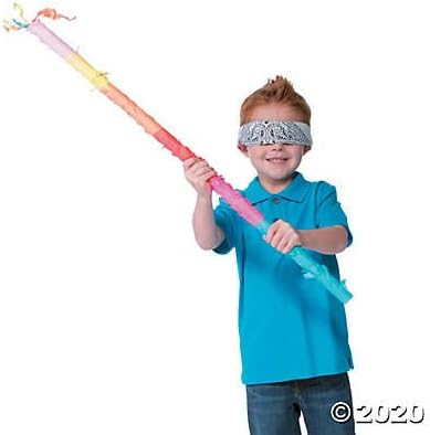 Fun Express Pinata Stick (30 inch Wood bat with Easy to Grip Design) Birthday Party Supplies for Kids