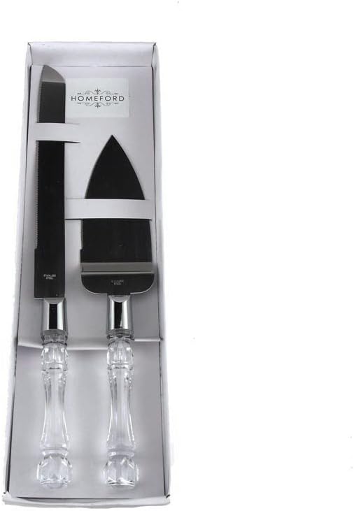 Homeford Cake Knife and Server Set (White)
