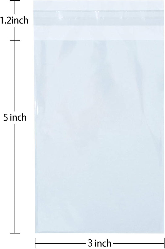 350 Pcs 4x6" Clear Cookie Treat Bags, Self-Sealing Resealable Cellophane Dessert Wrapper - Perfect for Gift Giving & Party Favors
