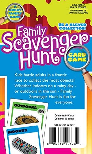 Outset Media Family Scavenger Hunt Card Game Travel Friendly Indoor and Outdoor Family Scavenger Hunt - Ages 6+