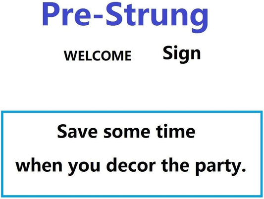 Pre-Strung Holographic Welcome Banner Decorations Sign, Iridescent Hanging Bunting String Flag Garland for Welcome Baby Shower, Deployment Homecoming, Family Reunion, Military Homecoming Party