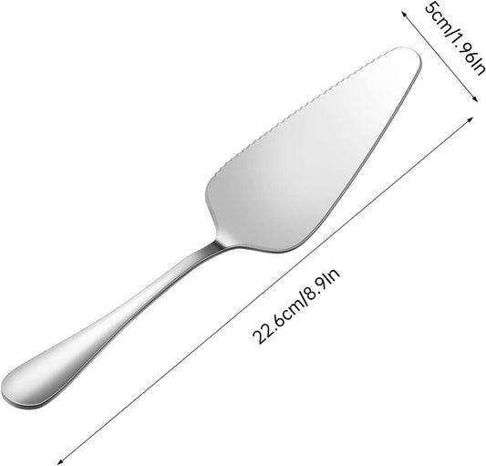 Cake Pie Servers Set,Stainless Steel Pizza Cake Slicer Server,Cake Cutter with Serrated Edges for Kitchens Restaurants Brithday Parties Set of 6