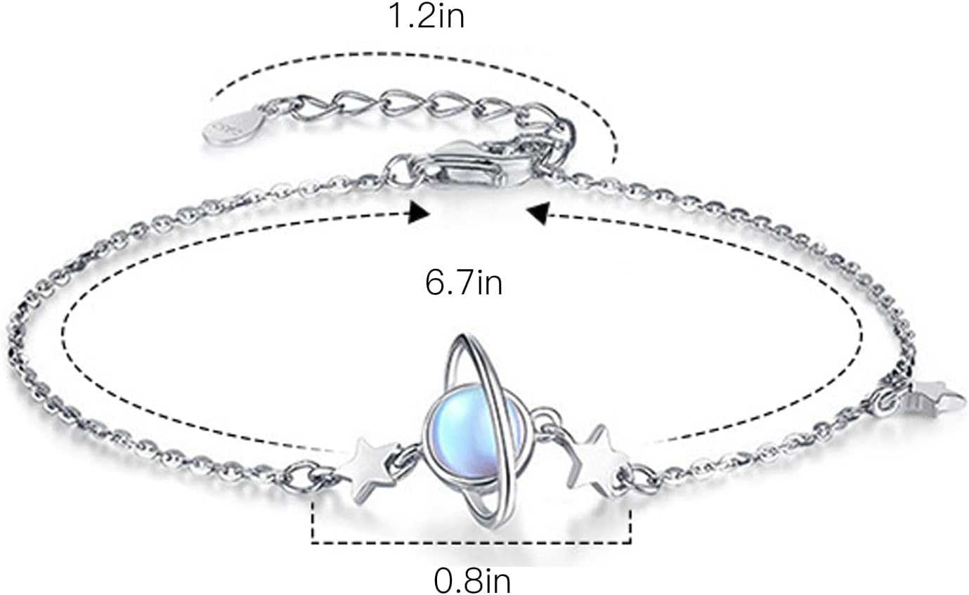 Long tiantian Moonstone Bracelet Glow in the Dark Bracelets Moonstone Jewelry for Women Crystal Bracelet Glow in the Dark Jewelry for Women Trendy Gifts for Christmas