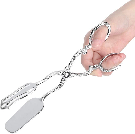 Vintage Food Clip, Stainless Steel Food Tong Serving Tong, Buffet Party Catering Serving Tongs Food Grade Serving Tongs Appetizer Tong Sugar Tongs for Tea Party Coffee Bar