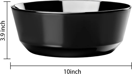 Hioasis 8 Pack Plastic Serving Bowls 128oz Gold Glitter Plastic Bowls Heavy Duty Disposable Serving Bowls for Party Snack & Salad & Candy & Bar Buffet