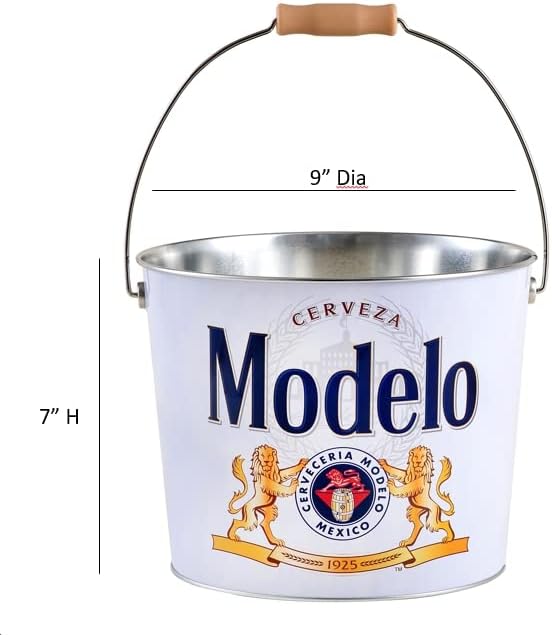 Modelo Beverage Bucket with Wire Handle Modelo (433317-12), White