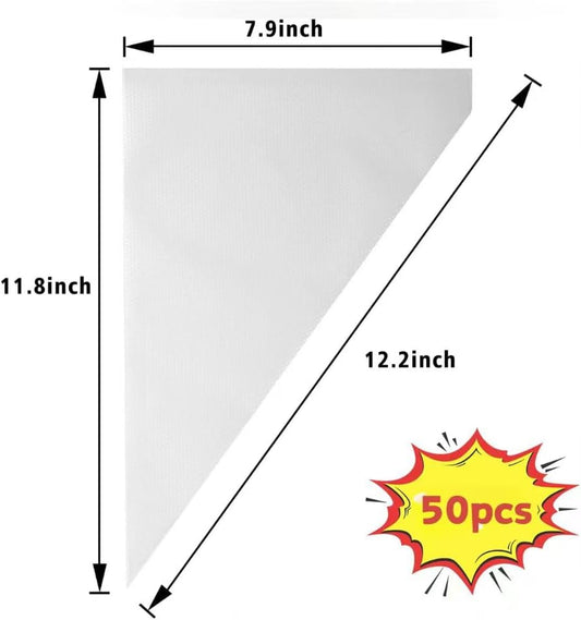 Piping Bags,100pcs 12 Inch Anti Burst Disposable Cake Decorating Bags,Non-Slip Pastry Bags-Ideal for Cakes,Cream Frosting and Cookie Decorating