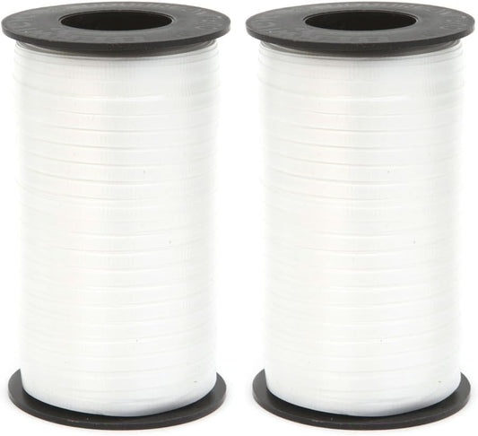 Berwick 1 01 3/16" Wide Splendorette Crimped Curling Ribbon for Gift Wrapping and Hair Bows, 500-Yard Spool, White
