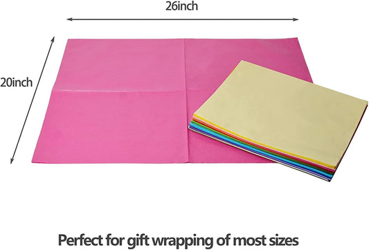 Simetufy 150 Sheets Assorted Colored Tissue Paper for Gift Bags, Rainbow 30 Colors 20 x 26 Inch, Bulk for Crafts & Gift Wrapping, Mother's Day Christmas Birthday Wedding Holiday Decor, and DIY Project