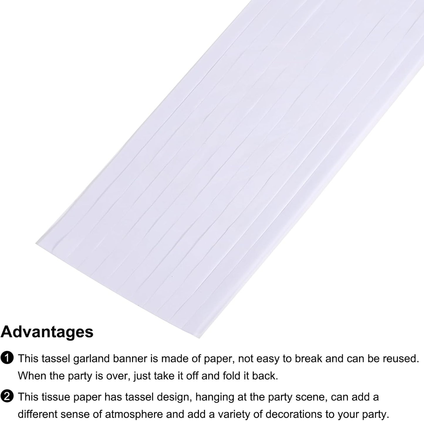 MECCANIXITY 20Pcs Light Blue Tassel Garland Banner with Rope Tissue Paper Tassels Party DIY Kits for Anniversary Wedding Birthday Party