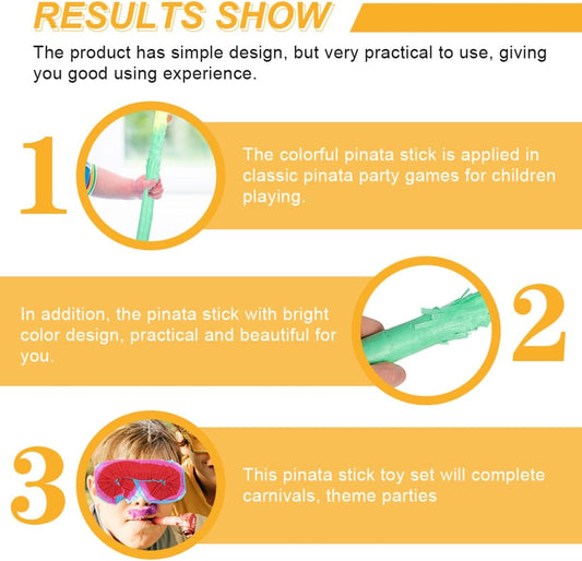 1 Set Pinata Props Paper Pinata Stick for Kids Stick for Party for Birthday Paper Colorful Blindfold Mask and Fun