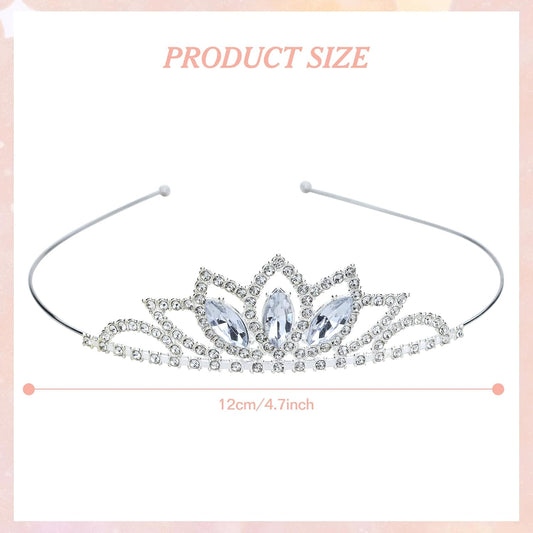 Dizila 8 Pieces Silver Metal Birthday Party Prom Bridal Wedding Dazzling Rhinestone Princess Crown Headbands Tiaras Headpieces Hair Accessories for Women Girls Brides Bridesmaids