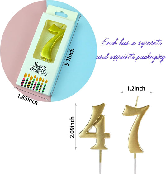 10-Pieces Numeral Birthday Candles, Birthday Digital Candle Baking Dessert Cake Party Romantic Atmosphere Decoration Number 0-9 Cake Top Decoration for Birthdays Wedding Anniversaries Parties