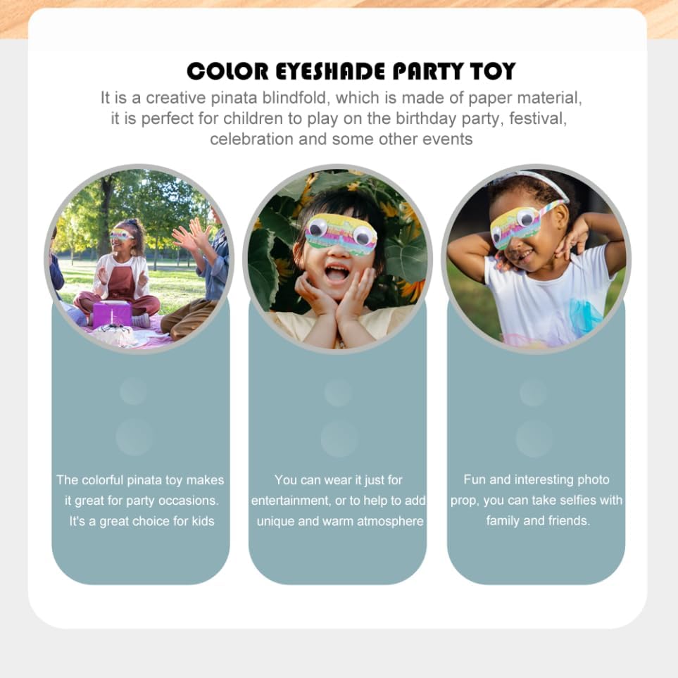 SUPVOX 2pcs Paper Eye Masks for Boys and Girls Birthday Party Games Fun Pinata Supplies for Boy Girl Celebrations Lightweight and Eye-catching Design