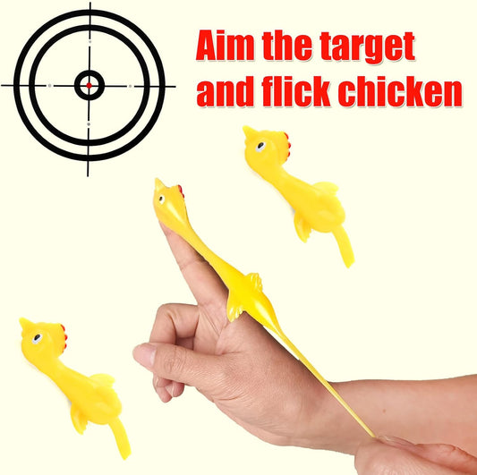 20 Pcs Slingshot Dinosaur Finger Toys, Flying Dinosaur Party Favors for Kids, Sticky Rubber Dino Fidget Toys, Funny Gag Gifts Treasure Box Classroom Prizes for Boys Girls