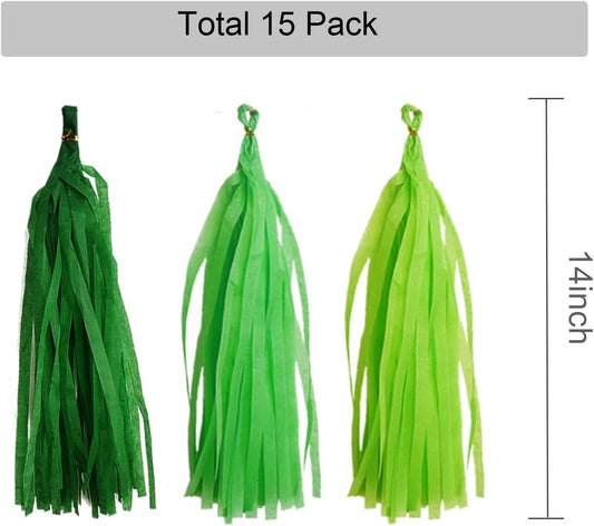 GAKA Navy Blue and Light Blue Tissue Paper Tassel(3 Colors),Paper Tassel Garland Banner for Party Decor Supplies,15 PC