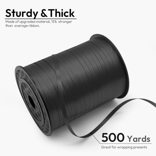 500 Yards Curling Ribbon for Gift Wrapping, 3/16" Balloon String for Christmas Valentine Birthday Wedding Party Festival Decoration, Crafts, Flower Bouquet(Solid Red) - Colors A