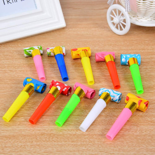 30 Pcs Party Blower Multicolor Musical Blowouts Whistles Funny Party Noisemakers Party Horns
