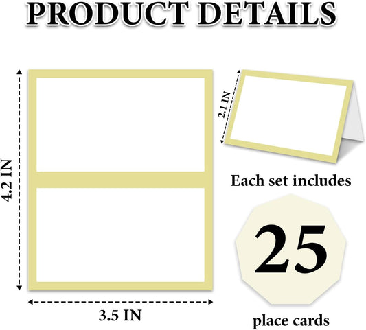 Blue Floral Place Cards for Table Setting, Birthday Baby Shower Folded Tent Cards Wedding Seating Cards for Bridal Shower, Anniversary, Engagement Food Name Card for Party Decoration, 25pcs /A10