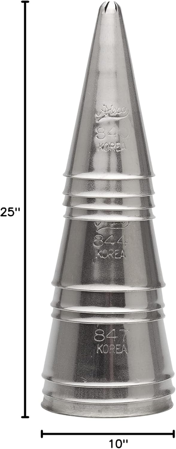 Ateco 850 - 10 Piece Closed Star Tube Set, Stainless Steel Pastry Tips, Sizes 0 - 9