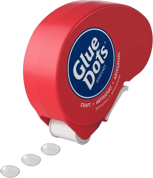 Glue Dots, Craft Dots, Double-Sided, 1/2", .5 Inch, 200 Dots, DIY Craft Glue Tape, Sticky Adhesive Glue Points, Liquid Hot Glue Alternative, Clear