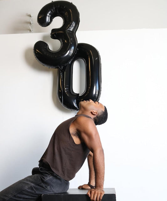 40 Inch Navy Blue 1 Balloon for First Birthday, Blue One 1st Number Balloon Birthday Decorations for Boy Man Toddler Baby, 10th 21st, Giant Number 1 Balloon - Colors A