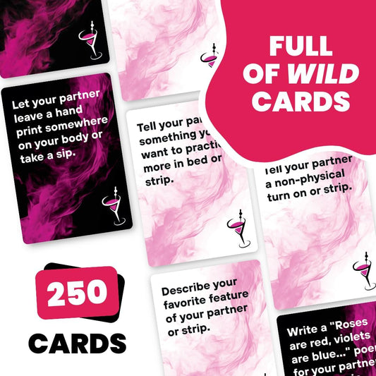 Do or Drink Sip or Strip Adult Drinking Card Game for Couples, Date Night & Parties – 250 Dares, Questions & Challenges for Boyfriend, Girlfriend, or Wife and Husband