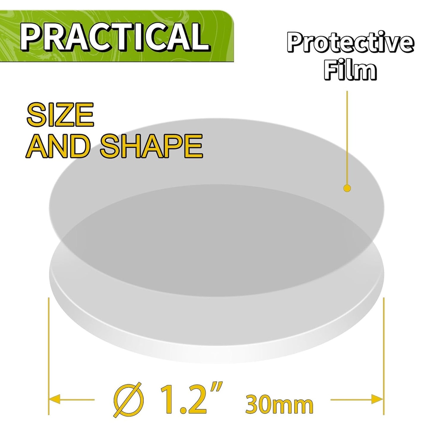 Piteno® 350Pcs Double Sided Adhesive Dots, 0.8" Clear Removable Sticky Adhesive Mounting Putty, Waterproof No Trace Dots Adhesive Putty for Poster Picture Festival Decoration Museum (20mm)