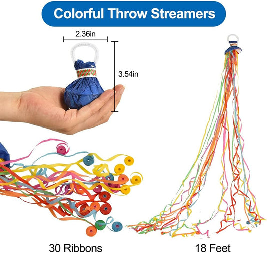 BEISHIDA Streamers Popper Hand Throw Streamers No Mess Confetti for 2026 New Year St.Patrick's Easter Celebration Birthday Propose Engagement Wedding Graduation Party Favors (Multi Color)