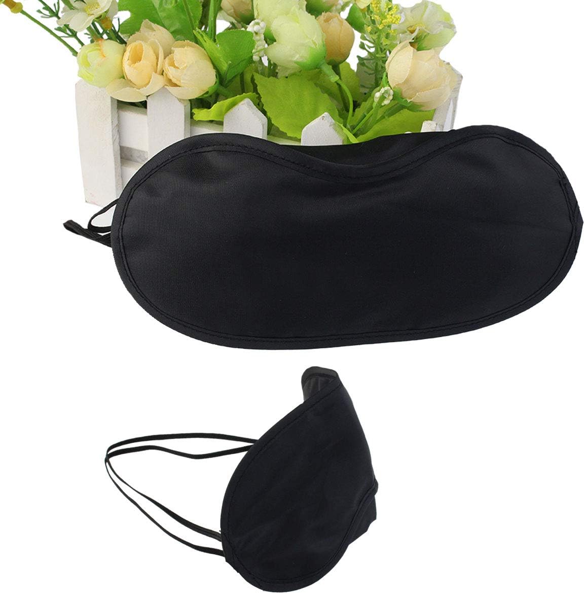 Wobe 30 pcs Black Eye Mask Cover, Sleep Mask with Nose Pad and Elastic Straps Comfortable Lightweight Blindfold Eyeshade Eyepatch for Kids Women Men for Travel Sleep or Party Supplies Game