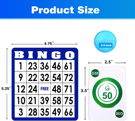 GSE Games & Sports Expert Complete Bingo Game Set with 50 Bingo Cards, 500 Chips, Calling Cards Deck, Party Fun Game for Adults, Seniors, Family Gatherings, Classroom Activities, Large Groups