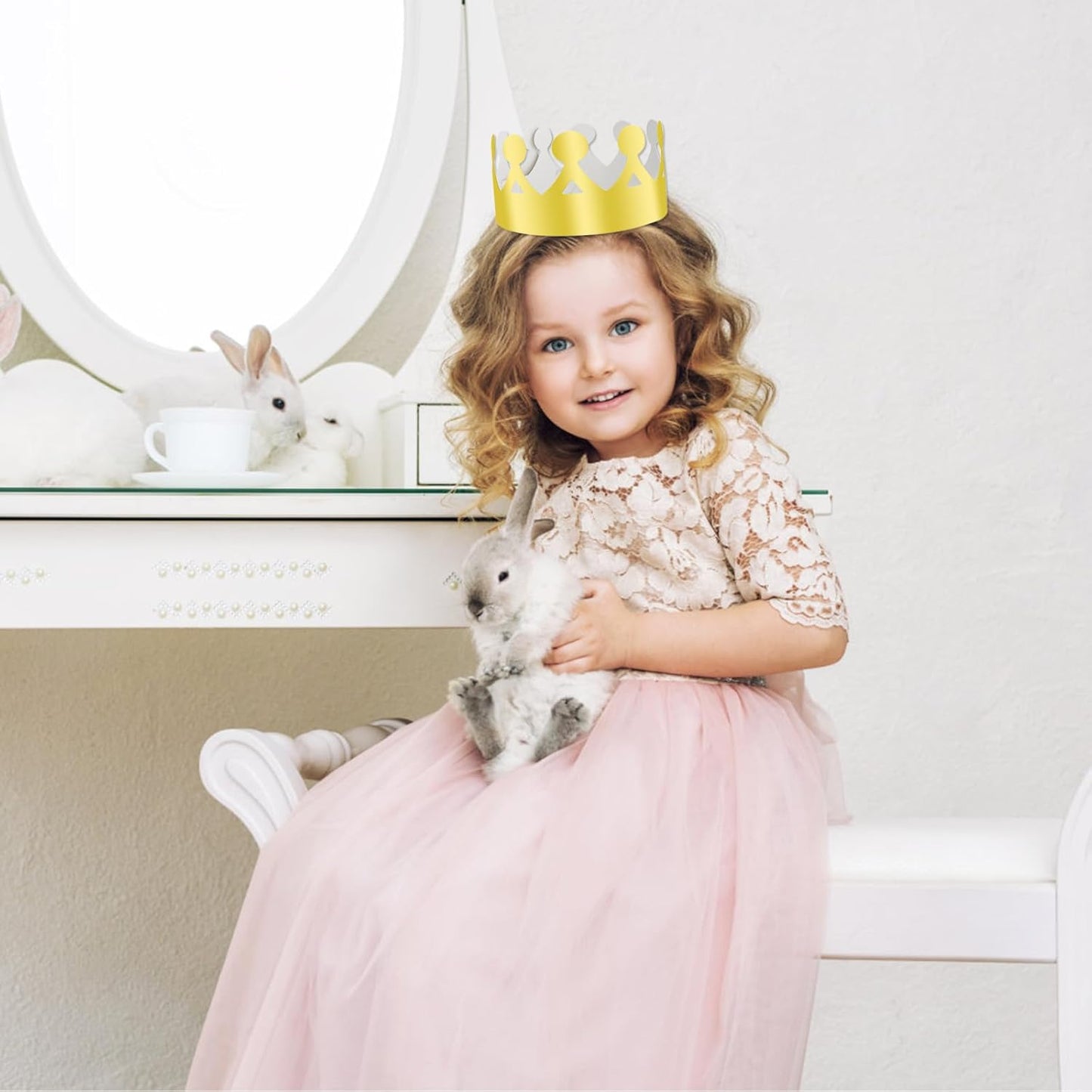 Paper Crowns Hat for Gold Foil Party Hat Birthday Party Baby Shower beauty pageant Photo Props