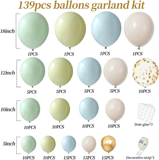 Pink Gold White Balloon Arch Kit - 144 PCs Pastel Light Pink and Beige Sand White Gold Chrome Balloons for Mothers Day Girls Women Birthday Bridal Shower Engagement Wedding Party Decorations