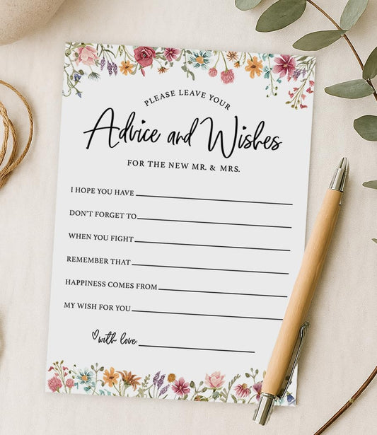 Printed Party Bridal Shower Game Set – 4 Fun Games and Activities for 30 Guests, Includes Bingo, He Said She Said, Bride & Groom Trivia, and Wedding Phrase Guessing Game, Love In Bloom Wildflower Design