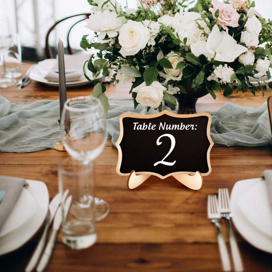 Mini Chalkboard Signs, 20 Pack Framed Small Chalk Board Food Labels with Easel Stand for Party Buffet or Wedding Celebration, Wooden Blackboard as Place Cards for Table Setting or Numbers (30)