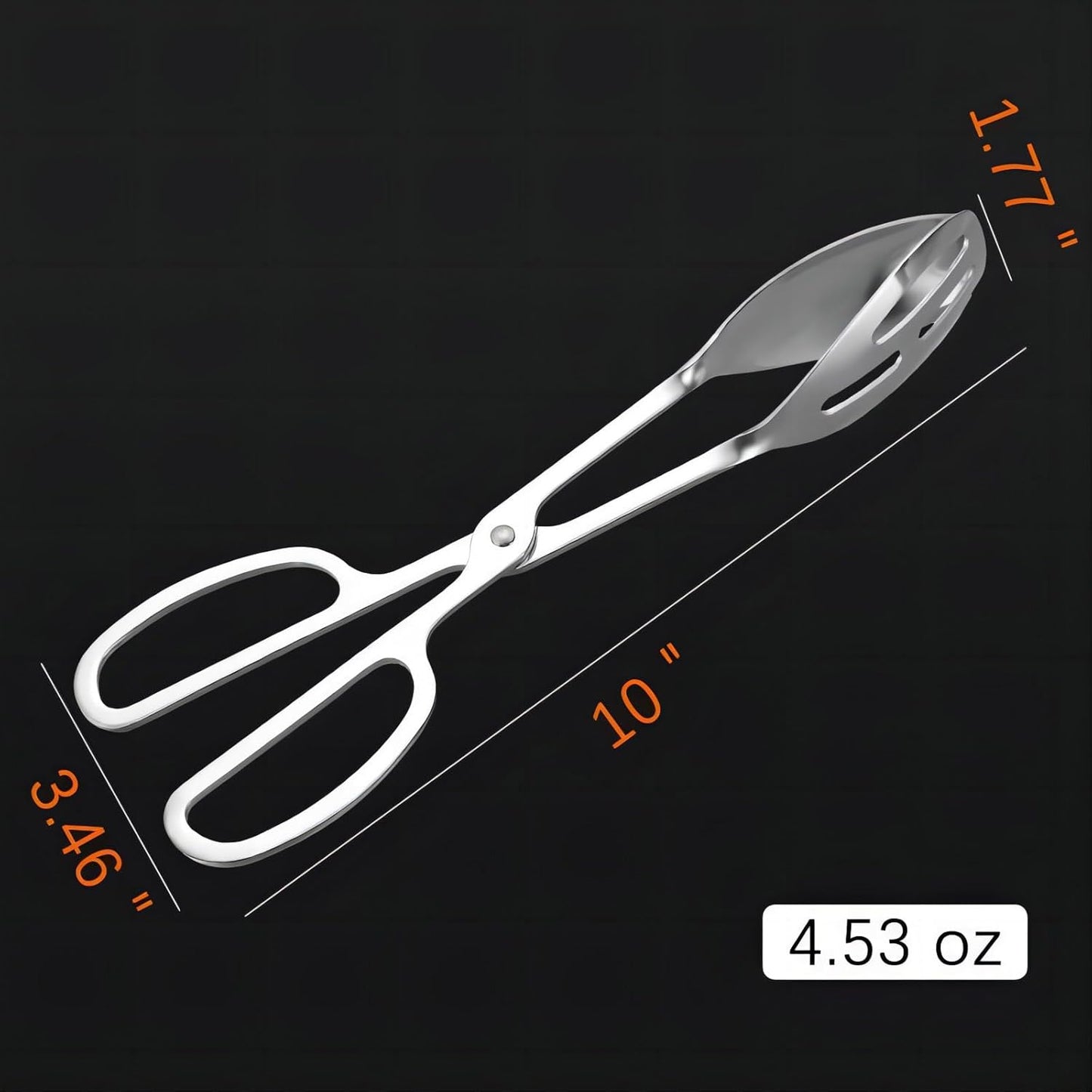 REDANT 2-Pack Metal Serving Tongs for Cooking - Scissor Handle Kitchen Tongs for Salad, Cake, Bread, Toaster & Steak - Buffet & Party Serving Utensils for Catering, Baking & Cooking (10 Inch)