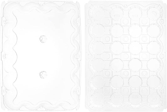 Hedume 7 Pack Cupcake Containers, 24 Counts Stackable Plastic Cupcake Boxes with Detachable Lid Perfect for Cupcakes, Muffin, BPA-free