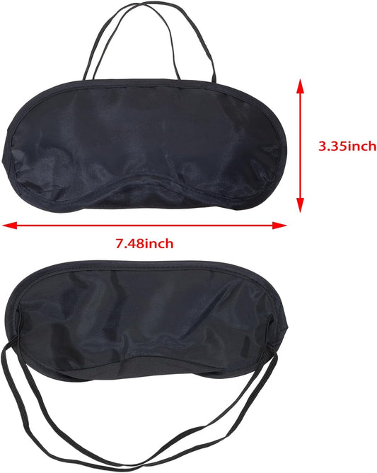 Tupalizy Black Sleep Mask Blindfolds Eye Cover with Nose Pad and Adjustable Strap for Halloween Christmas Birthday Party Game Women Men Travel Gift DIY Craft Decorate (4)