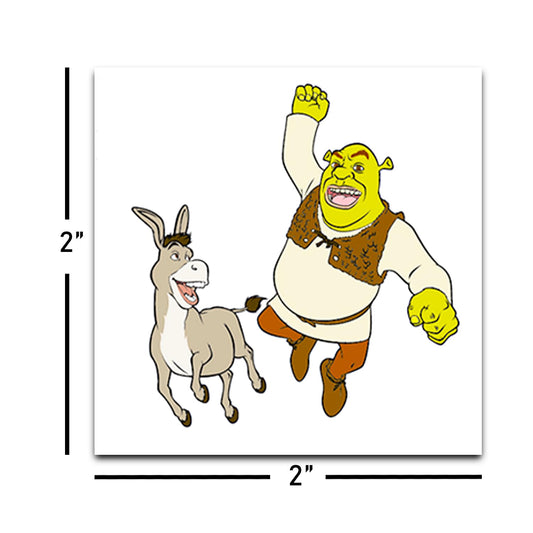Shrek Tattoos Party Favors Bundle ~ 72 Perforated Individual 2" x 2" Shrek Temporary Tattoos for Kids Boys Girls | Shrek Party Supplies