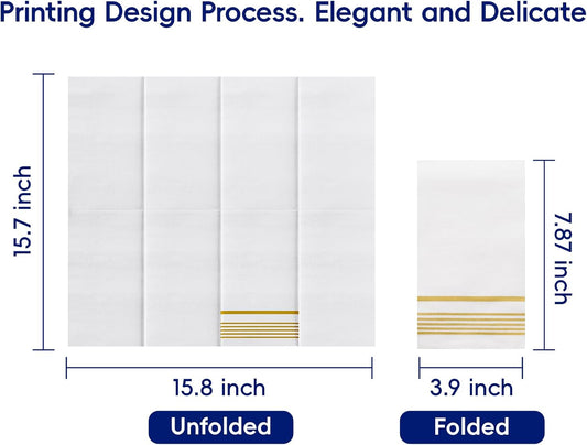 200 Pack Paper Dinner Napkins, Absorbent Paper Napkins, Premium Quality Guest Towels, 2-Ply Disposable Hand Towels for Thanksgiving, Kitchen, Events, Parties or Events