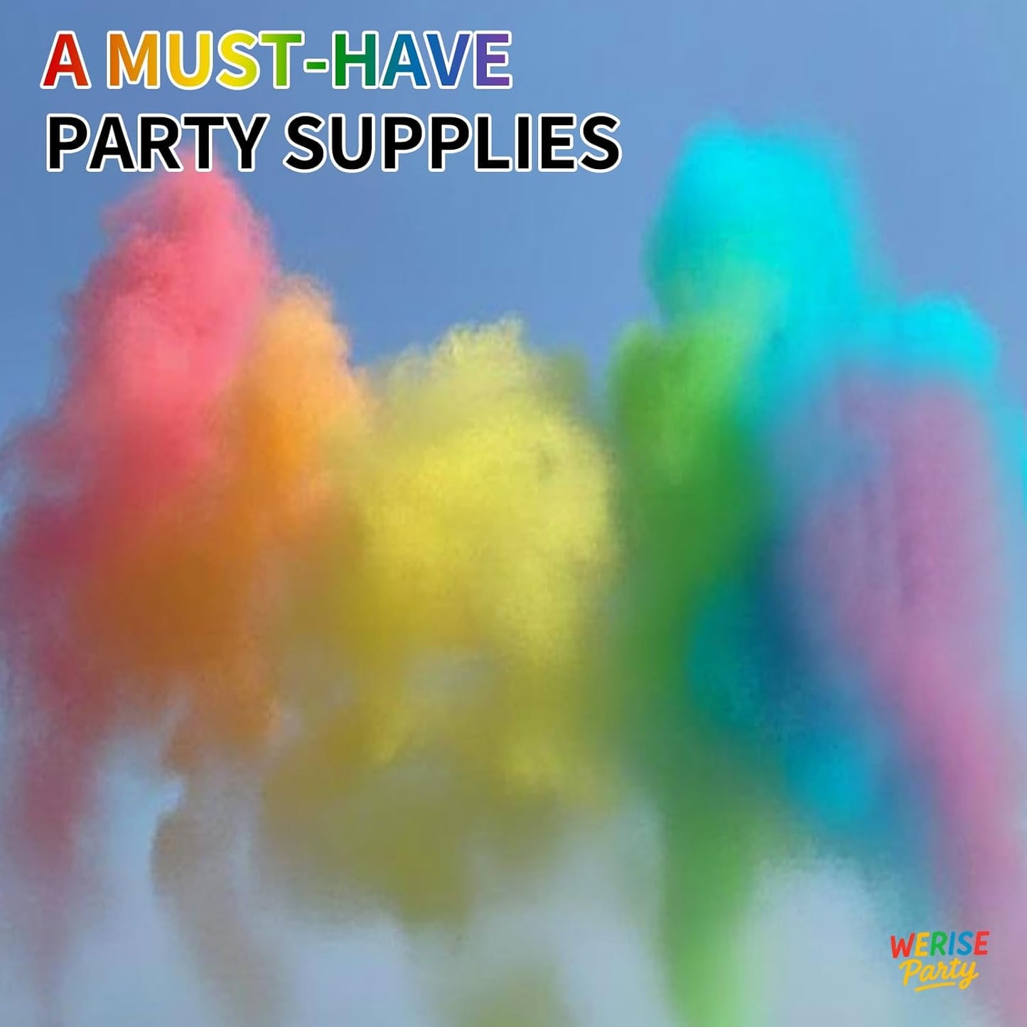Red Powder Cannon Poppers, WERISE Party Biodegradable Smoke Poppers Cannon 12 Inch Powder Poppers for Birthday Party Valentines Day and Graduation 2 Pack