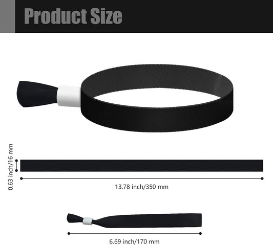 Green-Power America 100 Pcs Cloth Event Wristbands, Event Wristbands, Colored Wrist Bands for Events, for Lightweight Concert Wrist Strap for Activities, Party Bracelets for Events (Color : White)