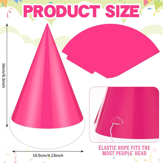 Zomiboo Birthday Party Hats Assorted Colors Party Cone Hats for Adults Birthday Colorful Decorations Dress Up Celebration