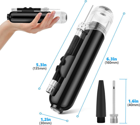 BROTOU Ball Pump, Dual Action Inflate Air Pump with 3 Needles and 2 Nozzles for Soccer Ball, Basketball, Volleyball, Balloons, Bikes