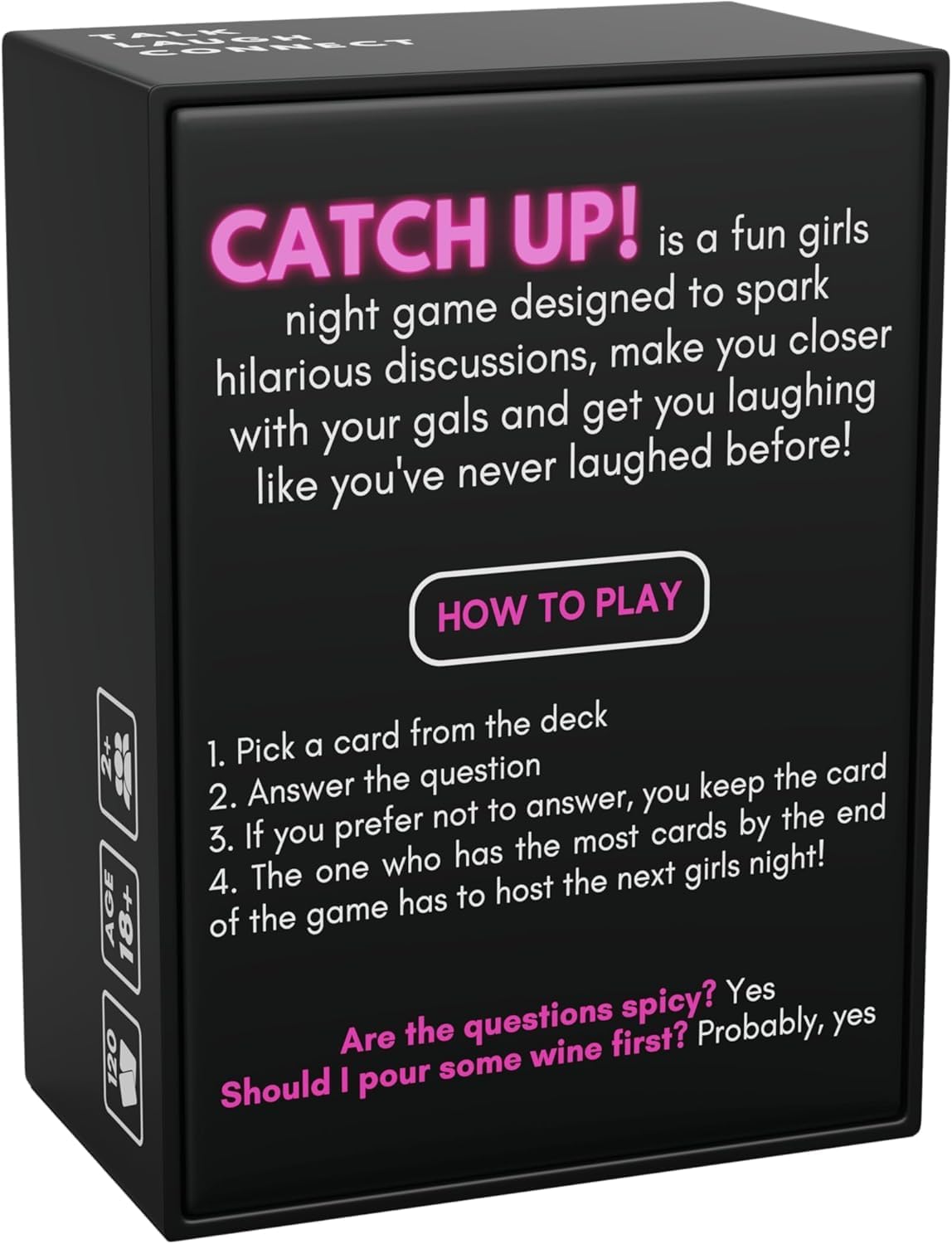 BETTER US Catch UP! Spicy Girls Night Card Game – Birthday & Bachelorette Gift | 18+ Conversation Starters for Women | Adult Games & Bachelorette Party