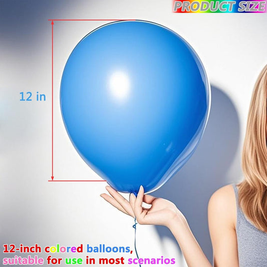 Thickened Balloons 100Pcs Birthday Balloons Assorted Colors 12 Inch Colorful Rainbow Balloon Party Latex Balloon with Pump