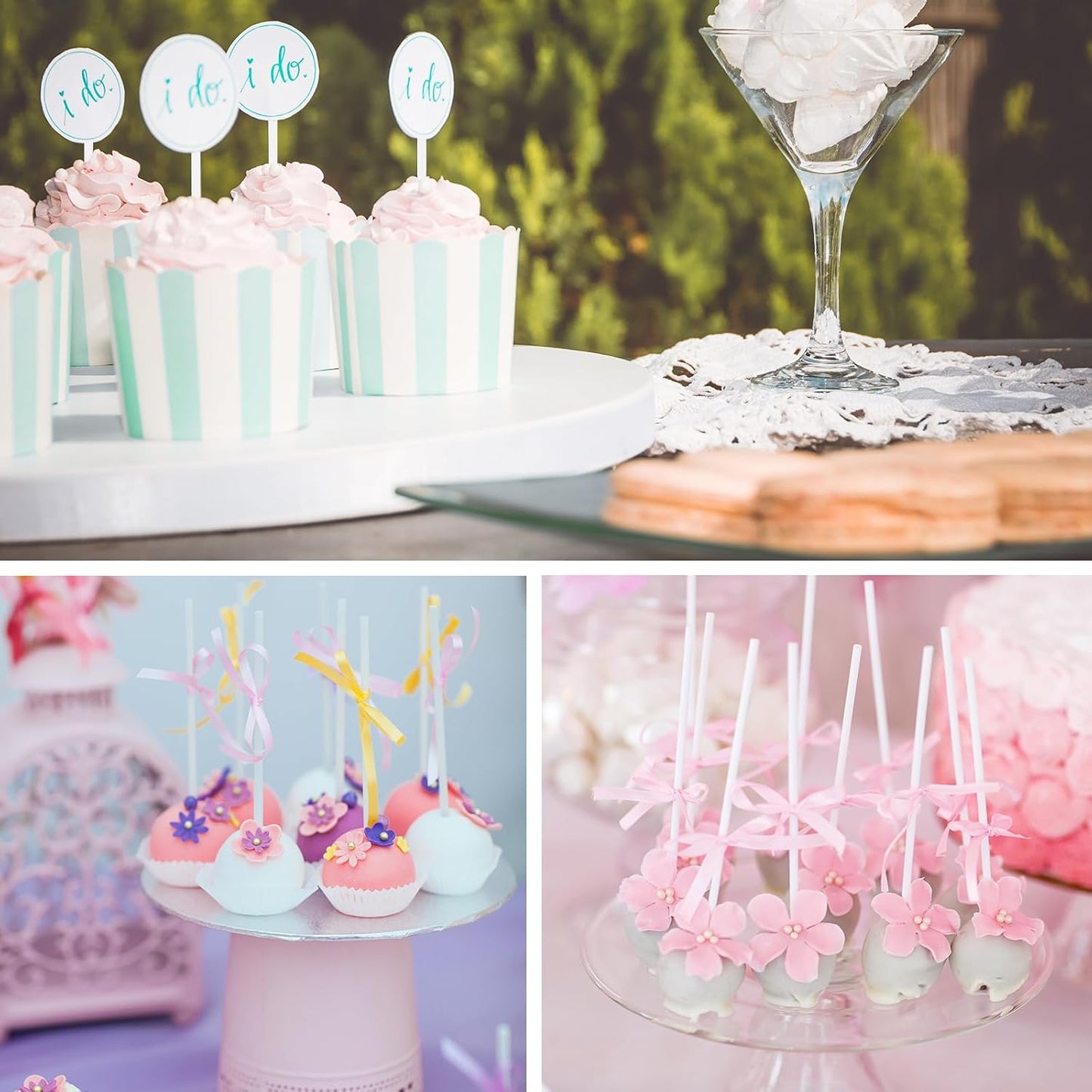 Lollipop Sticks,Cake Pop Sticks,Candy Sticks 100pcs 4 Inch,Used for Cake,Candy, Cookies, Chocolate