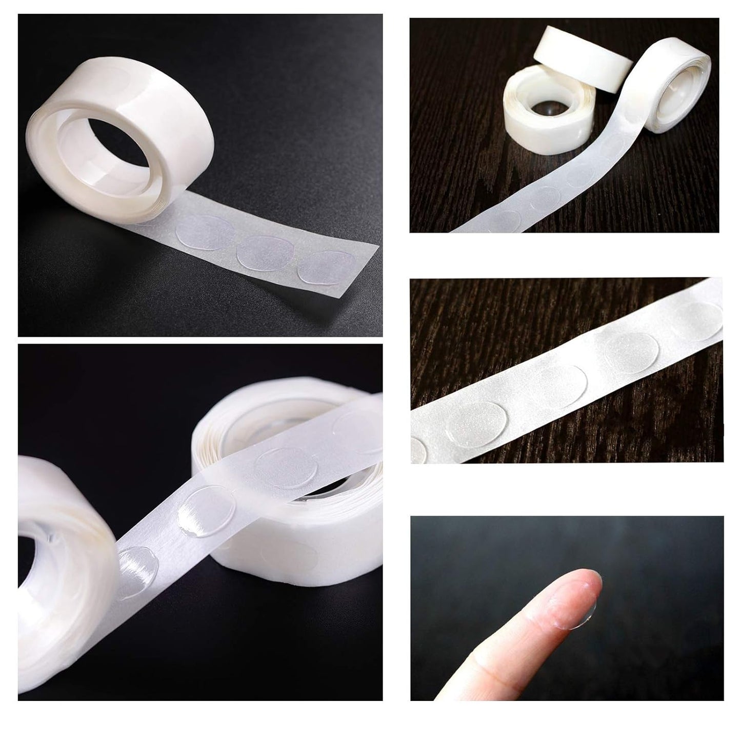 COLOGO 5000 PCS Glue Point Clear Balloon Glue Removable Adhesive Dots, 50 Rolls Double Sided Dots of Glue Tape for Scrapbook, Party, Wedding, Balloons Decoration