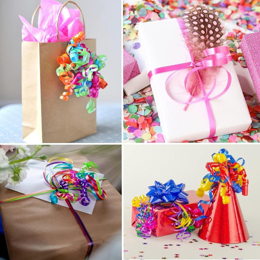 48 Rolls Curling Balloon String Roll Ribbons, 48 Colors 5mm 11 Yards Gift Wrapping Ribbons for Art Crafts Bows Wedding Party Florist