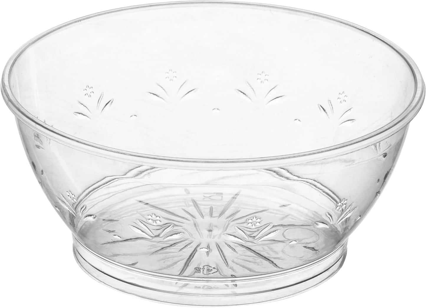 JoyServe Clear Mini Plastic Bowls - (Bulk 100 Pack) 6 Oz Disposable Premium Hard Plastic Dessert Bowls for Serving, Weddings, Catering, Parties, Salsa, Home or Event Party Supplies